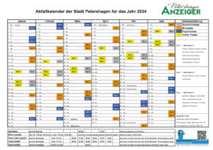 Abfallkalender Der Stadt Petershagen · Petershäger Anzeiger